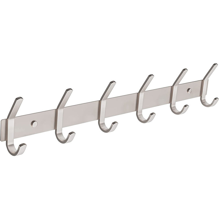 Stainless Steel Wall 6 Hook Wall Mounted Coat Rack